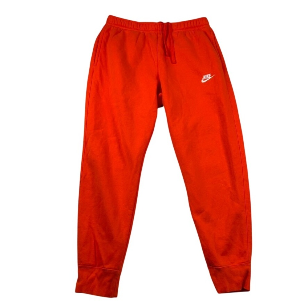 Nike Joggers Mens M Club Fleece Sweatpants Orange Taper Solid BV2671-891